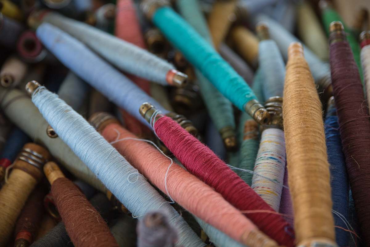 art assorted-color threads spool lot craft